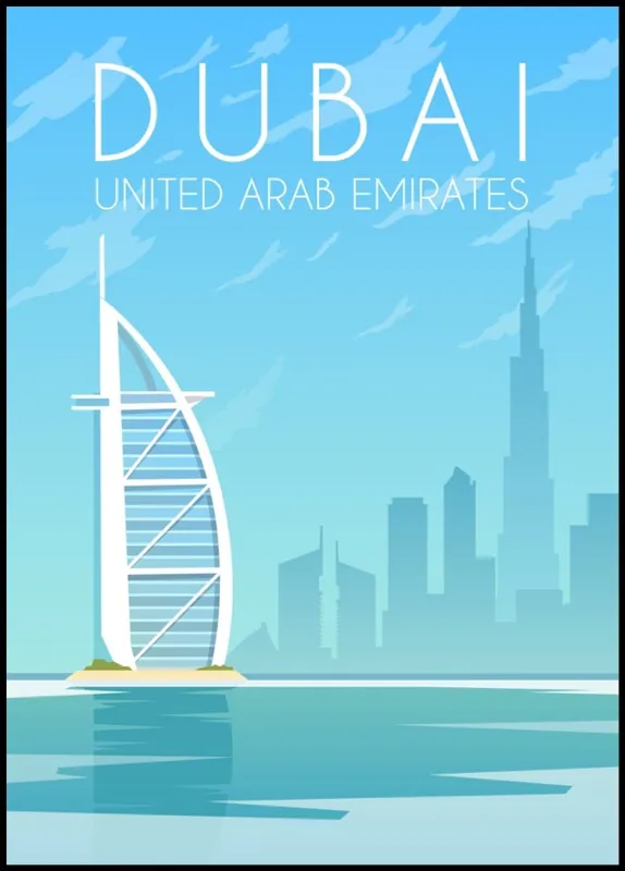 Dubai Amazing Travel Poster Preisreduziert