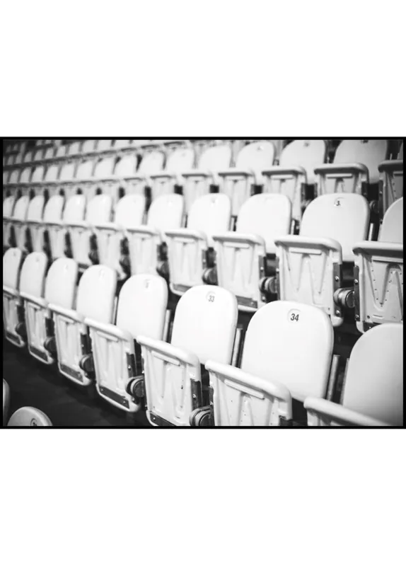 Numbered Stadium Seats Poster Ausverkauf