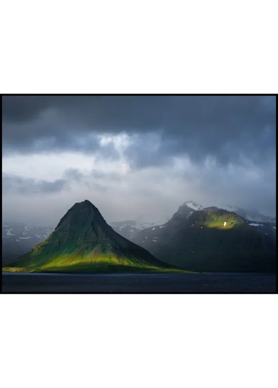 Heißes Angebot Green Hilltop And A Dark Sky Poster
