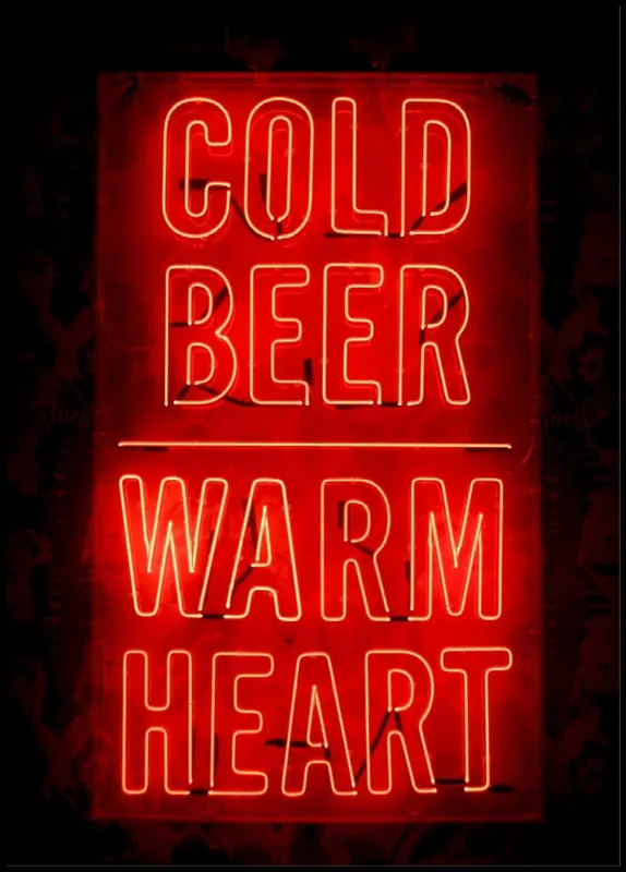 Beliebt Neon Sign Cold Beer Poster