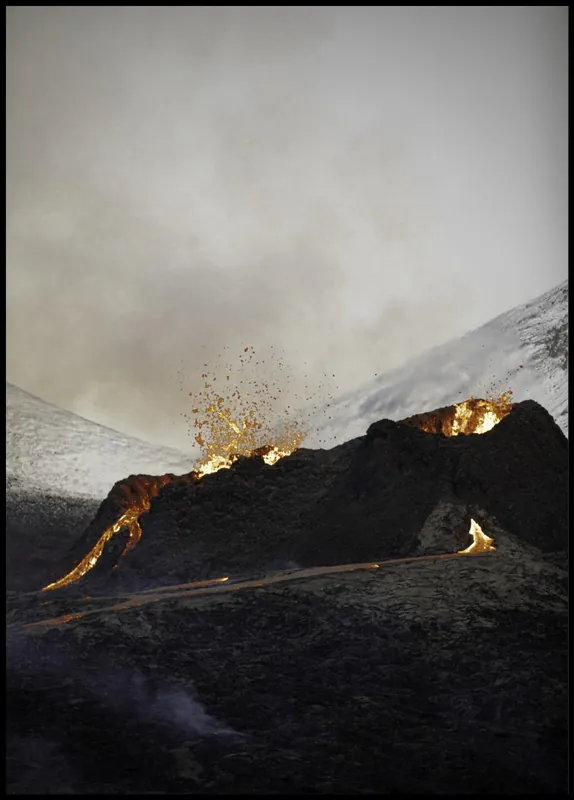 Volcano Snæfellsjökull Iceland nr. 2 Poster by Wiberg Garantierte Lieferung
