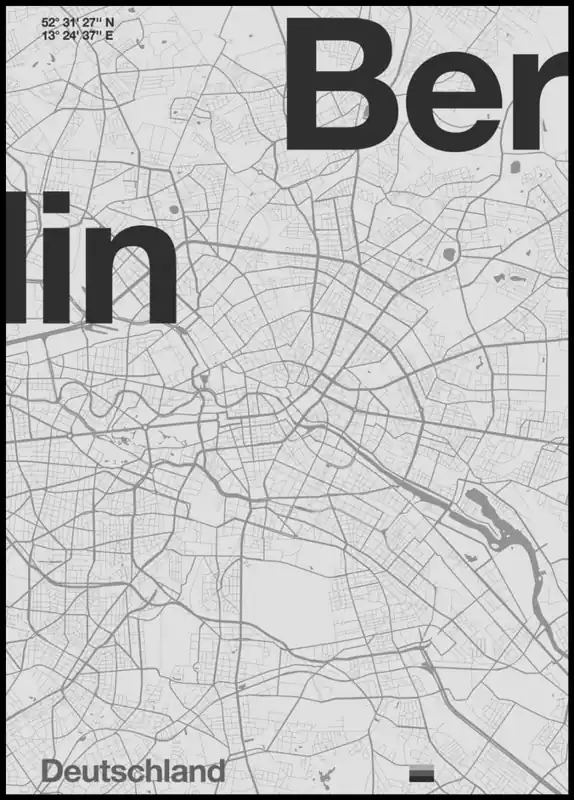 Berlin Minimalist Map Club 4 Poster by Florent Bodart Mega-Angebot