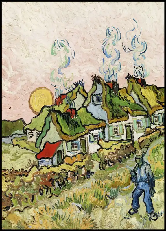Saisonangebot Houses and Figure Poster
