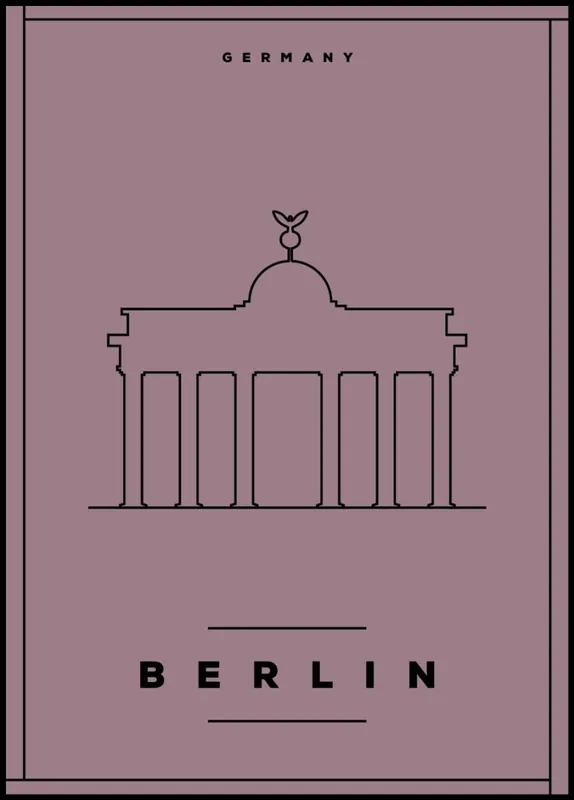 Berlin Minimal City Poster Billig