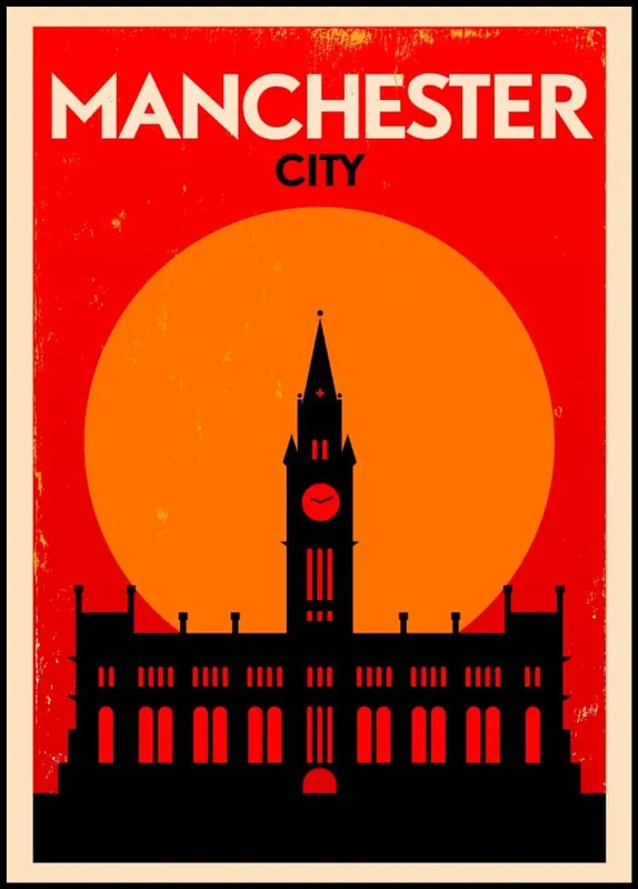 Versand Am Gleichen Tag Manchester City Vintage City Poster