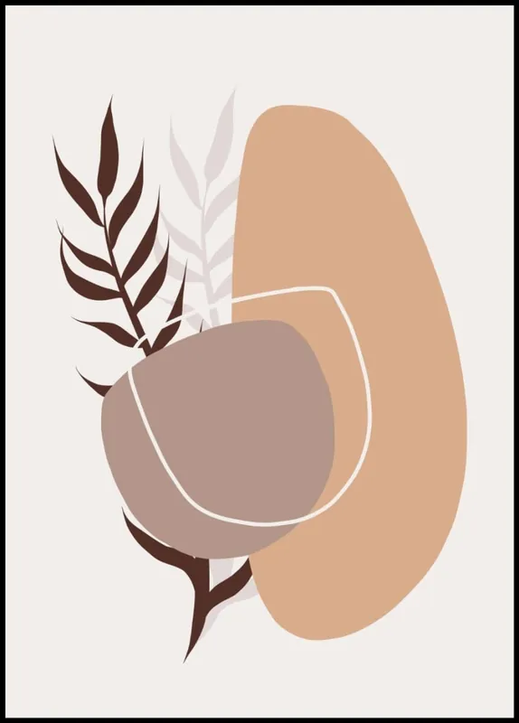 Aktuell Earthy Colors Abstract Poster nr.33