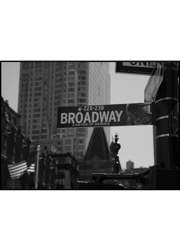Neu Broadway Street Sign Poster