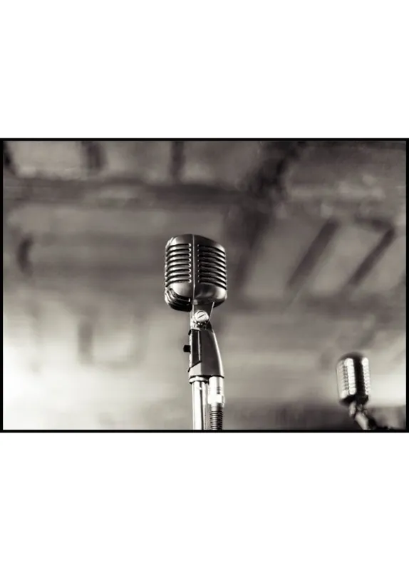 Vintage Mic Poster Sichere Zahlung