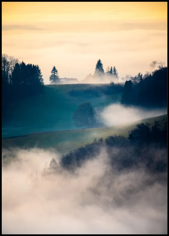 Zertifiziert Landscape And Fog Poster