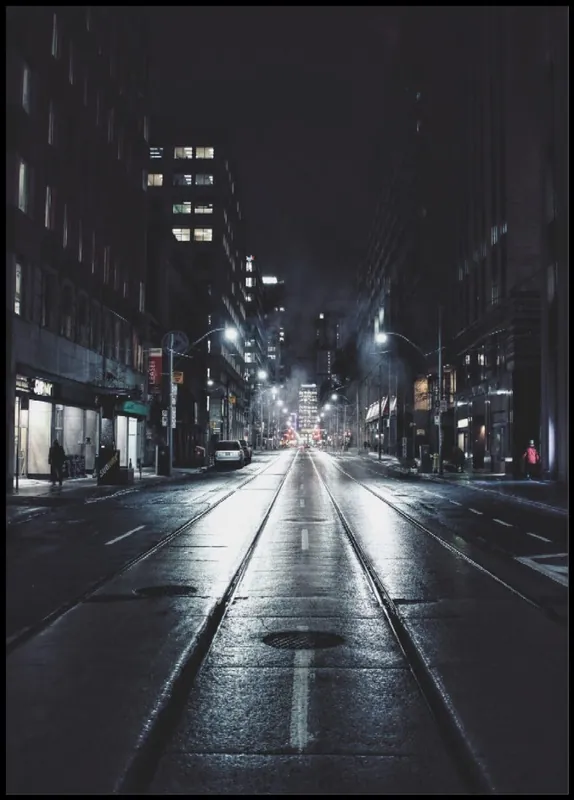Highlight Street By Night Poster