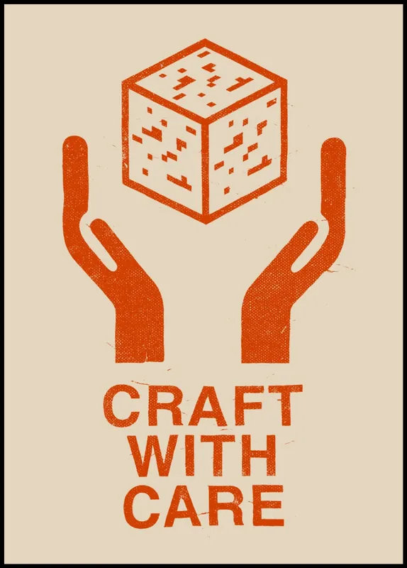 Craft with Care Poster by Florent Bodart Knallerangebot