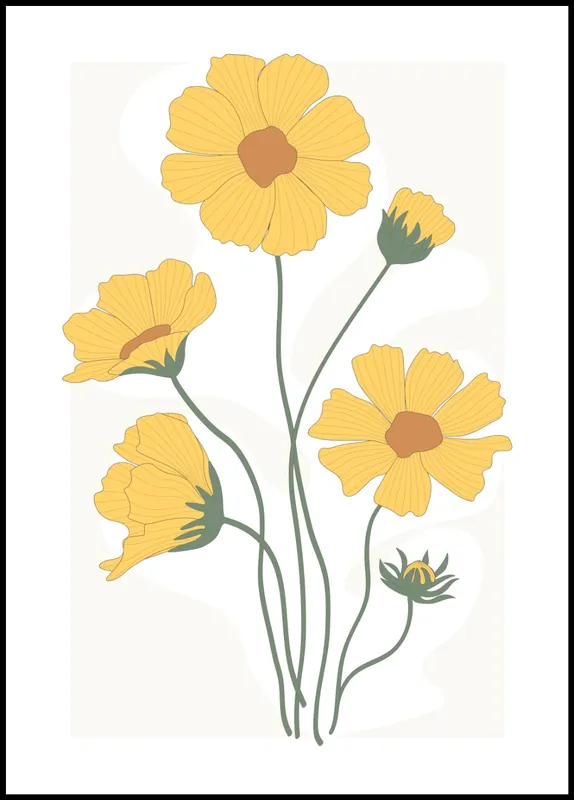 Yellow Poster by Sanny Lundgren Nur Heute