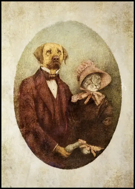 Like Dog and Cat Poster by Mike Koubou Zertifiziert