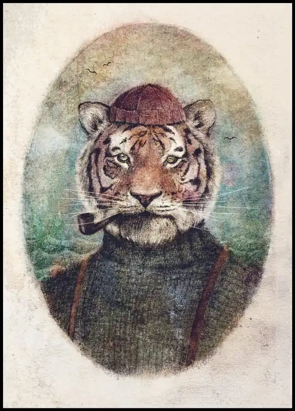 Jetzt Kaufen Fisherman Tiger Poster by Mike Koubou