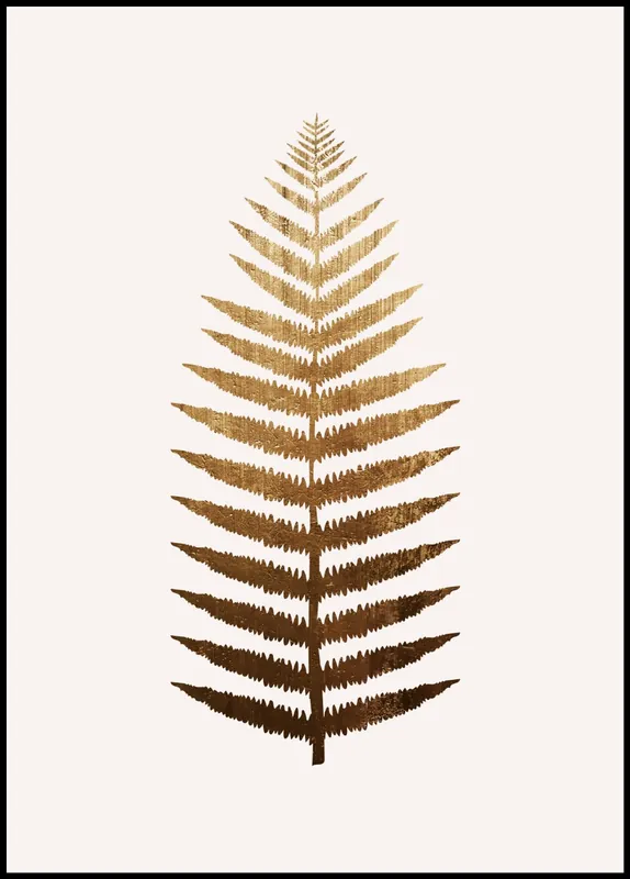Golden Leaf No. 7 Poster by Kubistika Jetzt Bestellen