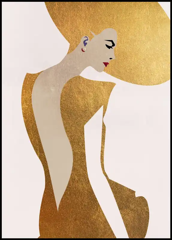 Femme Fatale Gold Poster by Kubistika Sichere Zahlung