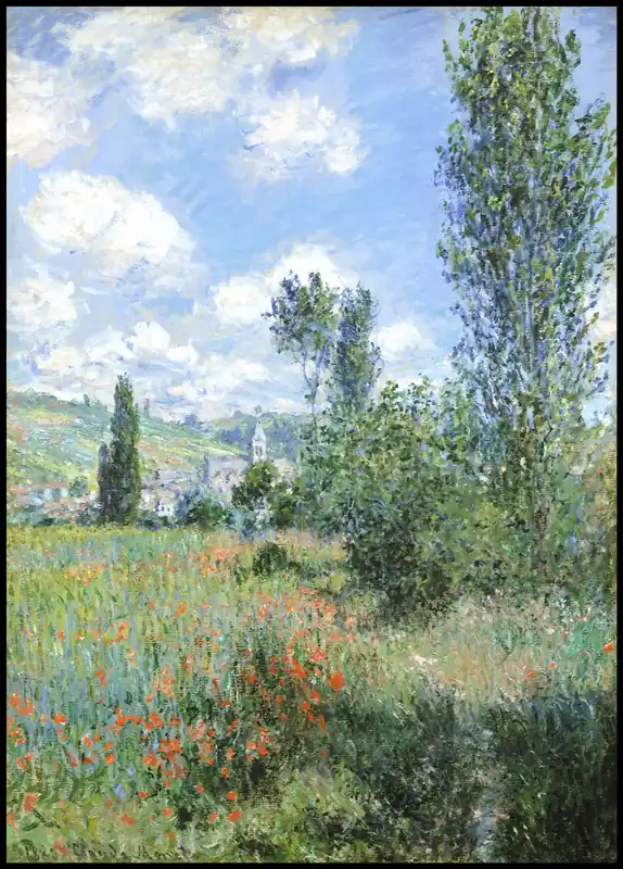 Geprüft View of Vétheuil Poster