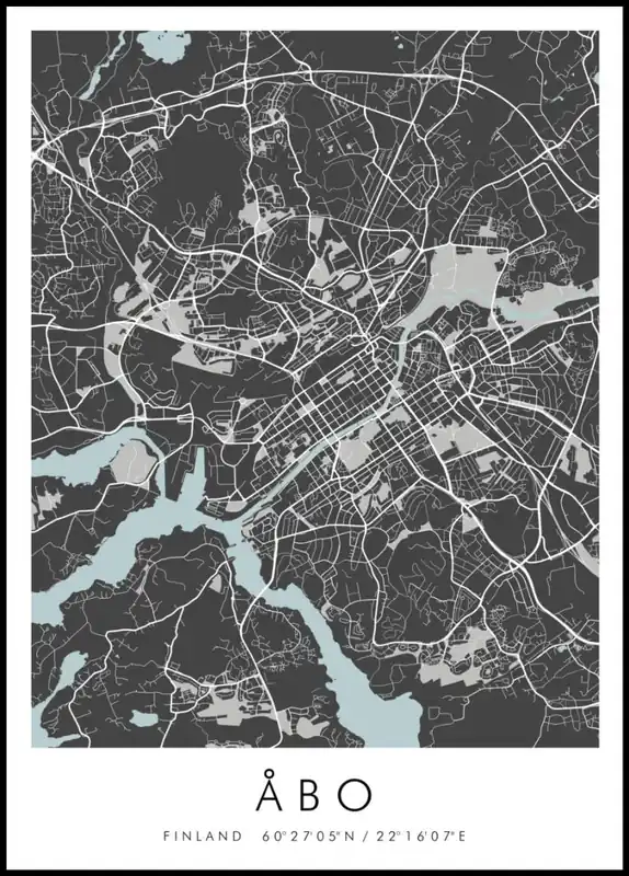 Map of Åbo Poster nr.2 Aktuell