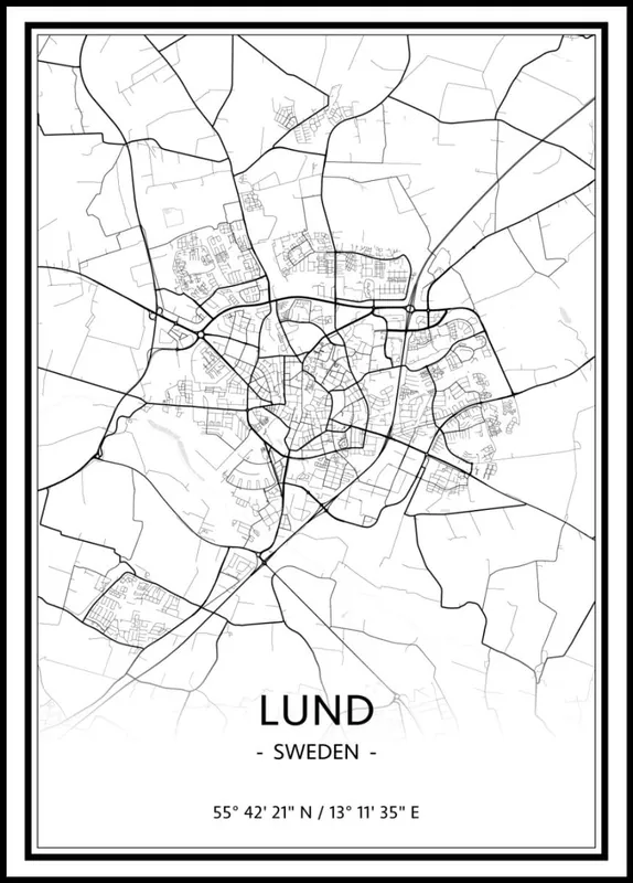Map of Lund Poster nr.1 Sichere Zahlung