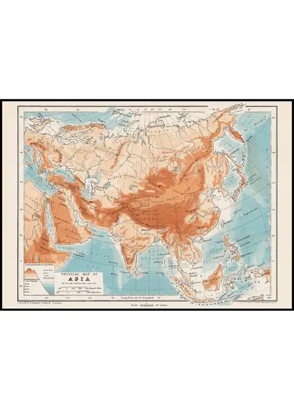 Abverkauf Antique Map of Asia Poster