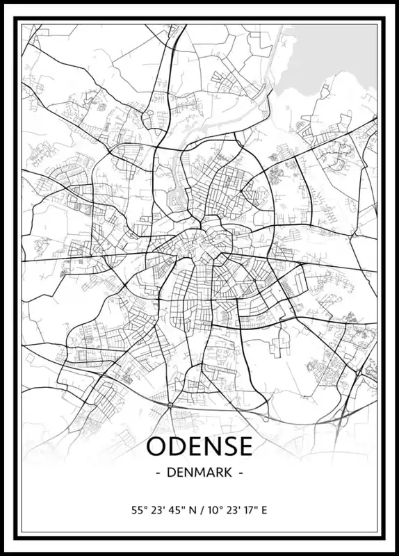 Neue Ware Map of Odense Poster nr.1