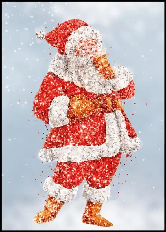 Sparkling Santa Claus Poster Sichere Zahlung