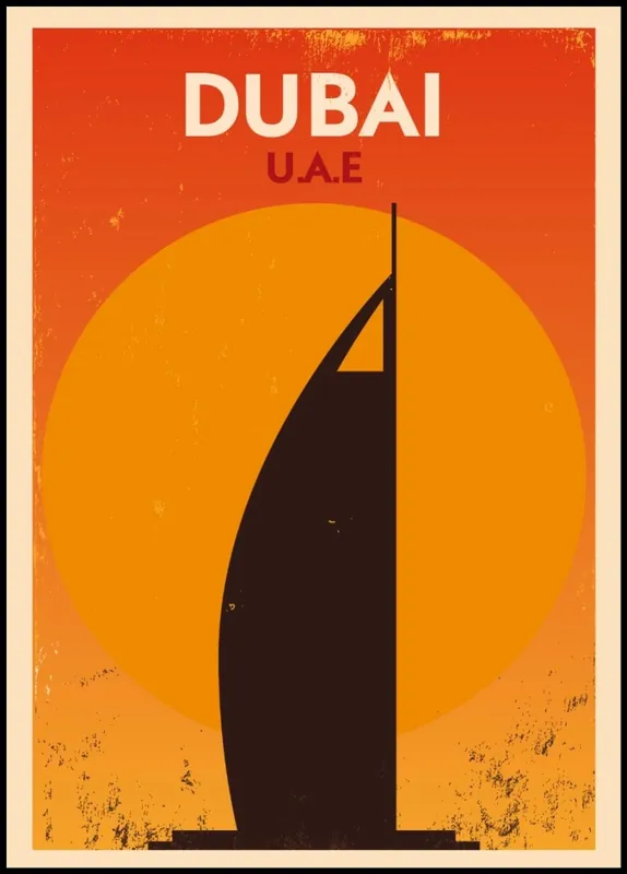 Dubai Vintage City Poster Sichere Zahlung