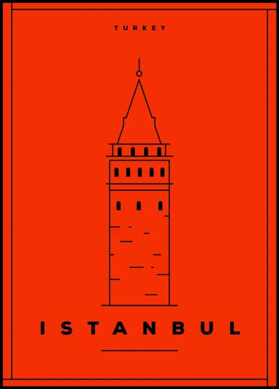Istanbul Minimal City Poster Zertifiziert