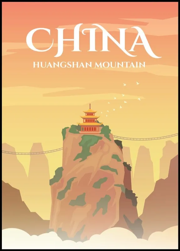 China Huangshan Amazing Travel Poster Zertifiziert