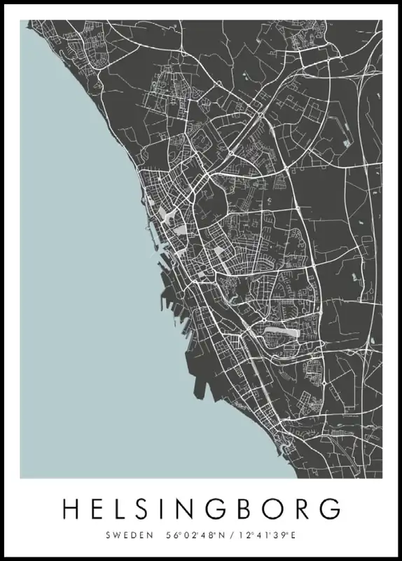 Schnäppchen Map of Helsingborg Poster nr.2