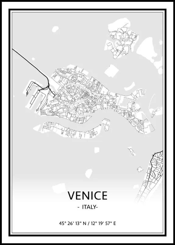 Wochenendangebot Map of Venice Poster nr.1