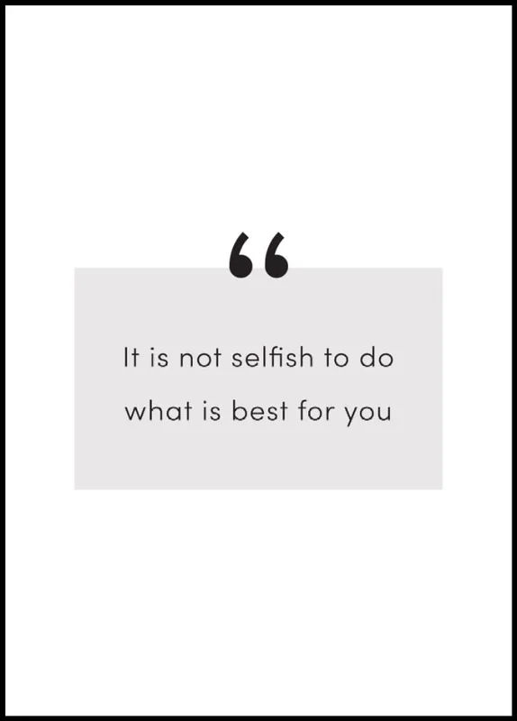 Not Selfish Poster Online Kaufen
