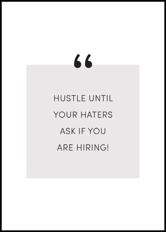 Sonderangebot Hustle Poster