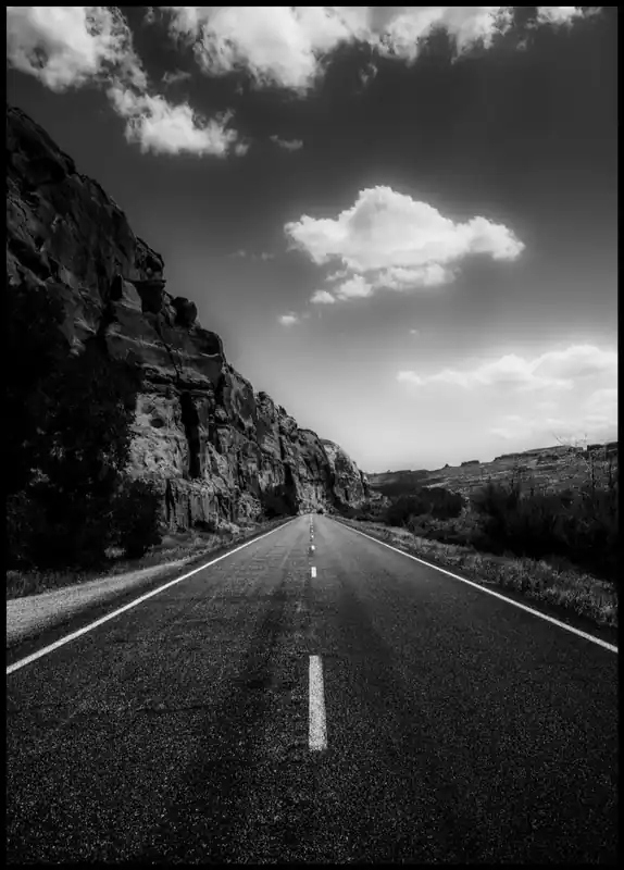 Scenic Route Leading to the Mountains Poster Kostenfreie Lieferung