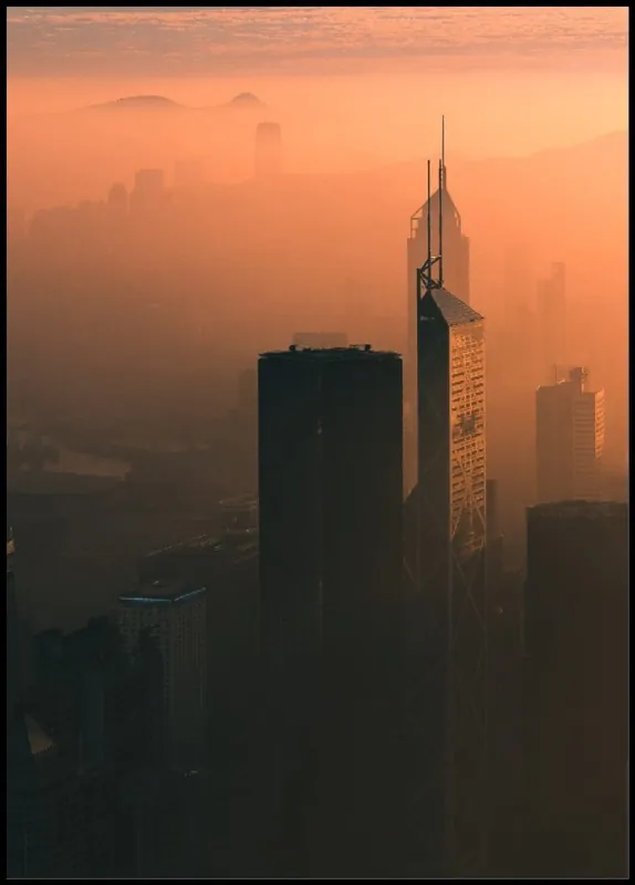 Skyscrapes in Sunset Poster Kracherpreis