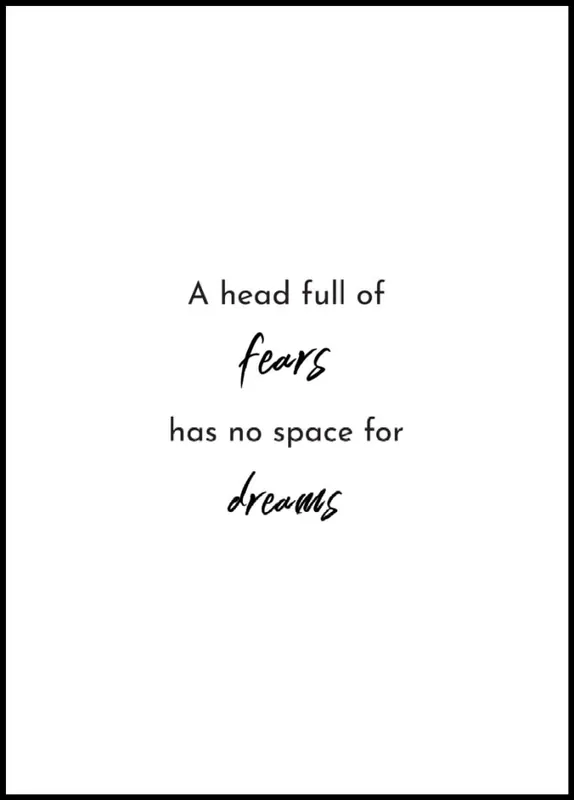 Fears And Dreams Poster Super-Preis