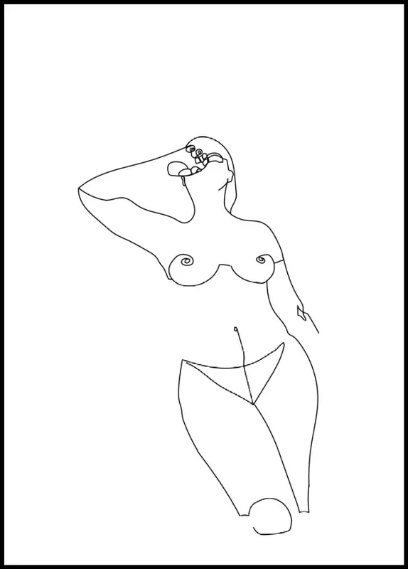 Top-Preis Female Body No 4 Pencil Sketch Poster
