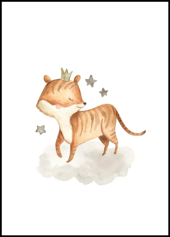 Meistverkauft Baby Tiger With Stars Painting Poster