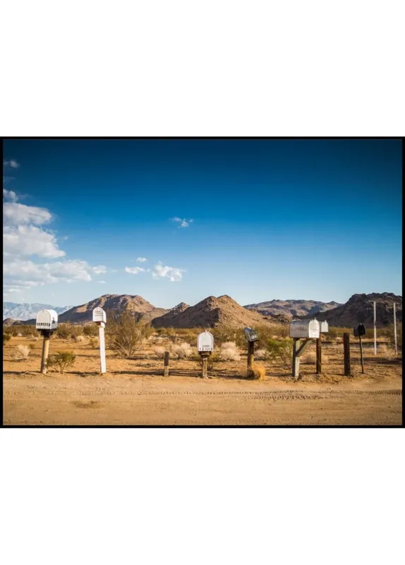 Rabatt Mailboxes in Desert Poster