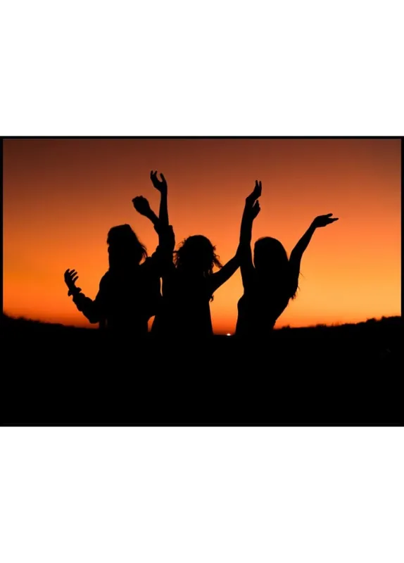 Knallerangebot Three Girls In A Beautiful Sunset Poster