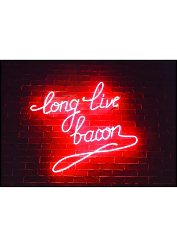 Celebrating Bacon Neon Poster Online Kaufen