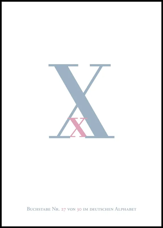 Gratis Versand Letter X Poster