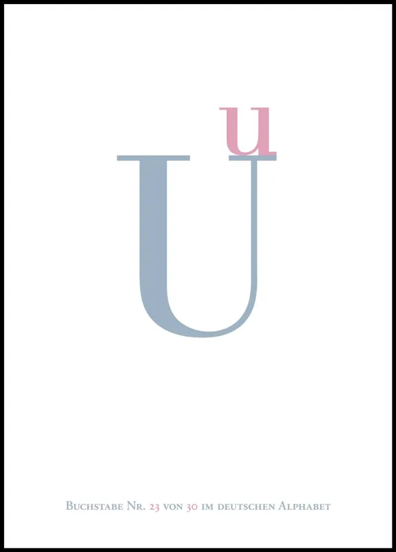 Letter U Poster Solange Der Vorrat Reicht