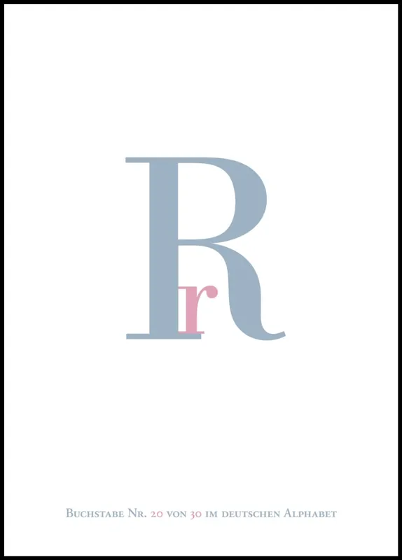 Letter R Poster Garantierte Lieferung