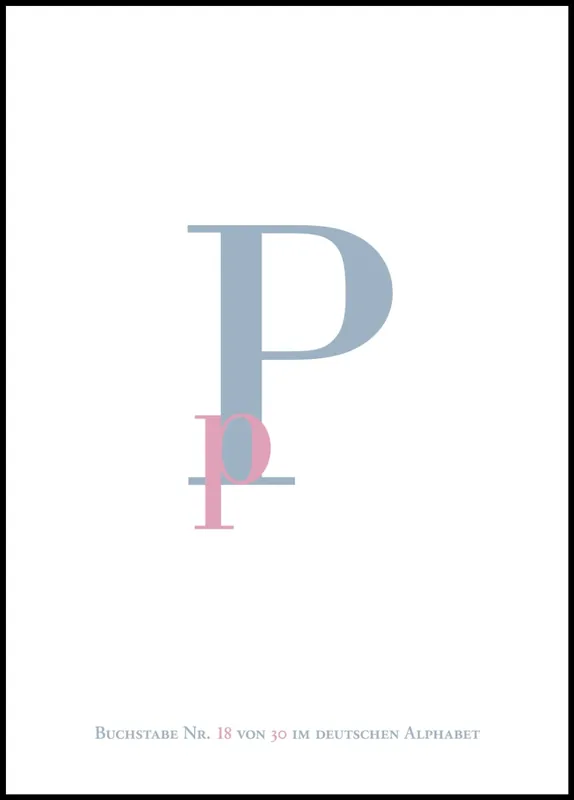 Letter P Poster Zertifiziert