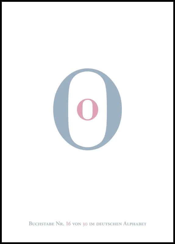 Letter O Poster Angebot