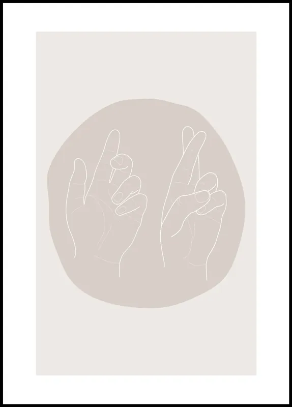 Kostenfreie Lieferung Hands Poster by Sanny Lundgren