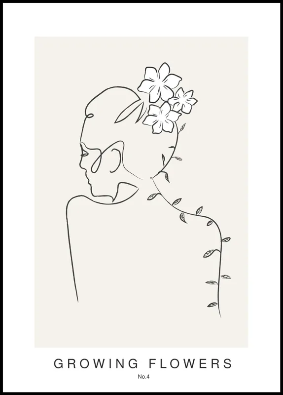 Growing Flowers No. 4 Poster by Linnea Nygren Bestseller