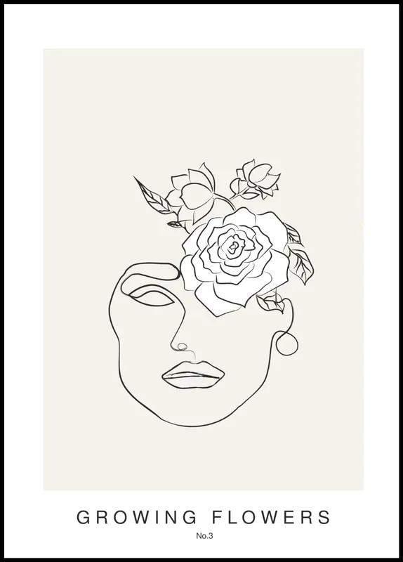 Wochenendangebot Growing Flowers No. 3 Poster by Linnea Nygren