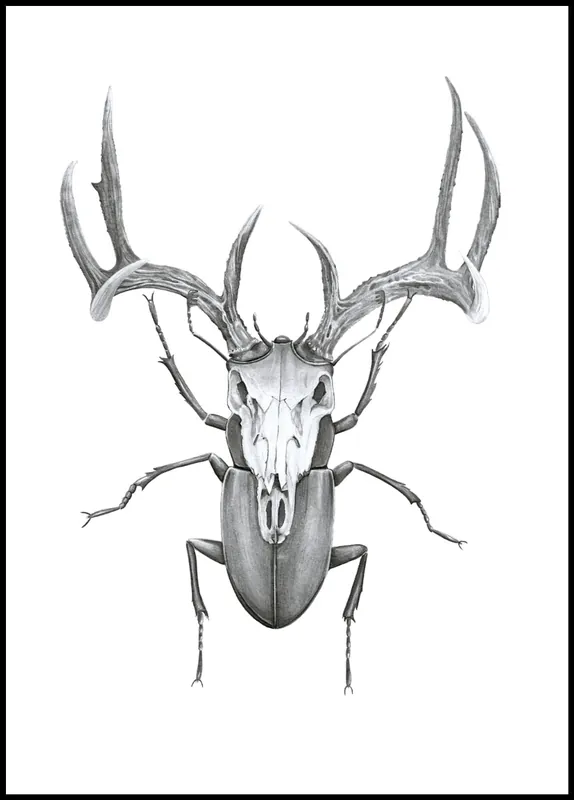 Mr Stag Beetle Poster by Sanna Wieslander Beliebt